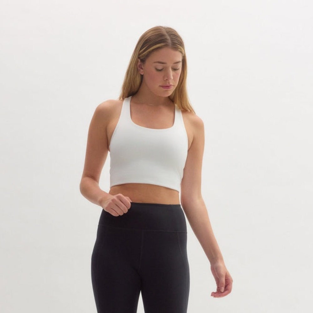Girlfriend Collective Paloma Sports Bra Cream White